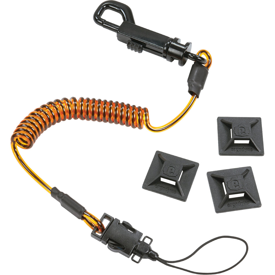 Squids 3151 Coil Lanyard Swivel Hook and Detachable Loop - SHC116