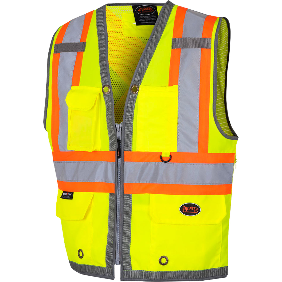 6673 Mesh-Back Zip-Front Surveyor's Vest - SHC627