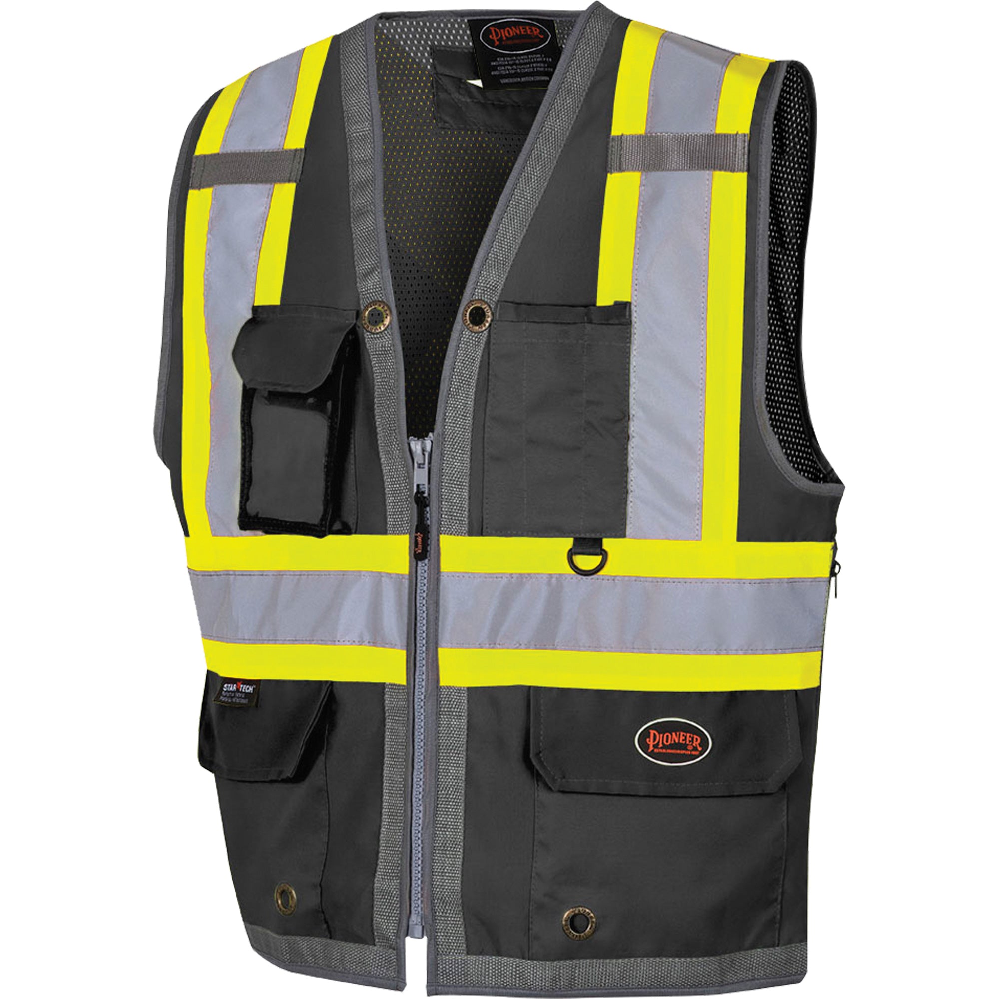 6671 Mesh-Back Zip-Front Surveyor's Vest - SHC634