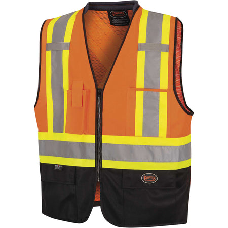 6894 Zip-Front Bi-Colour Safety Vest - SHC842