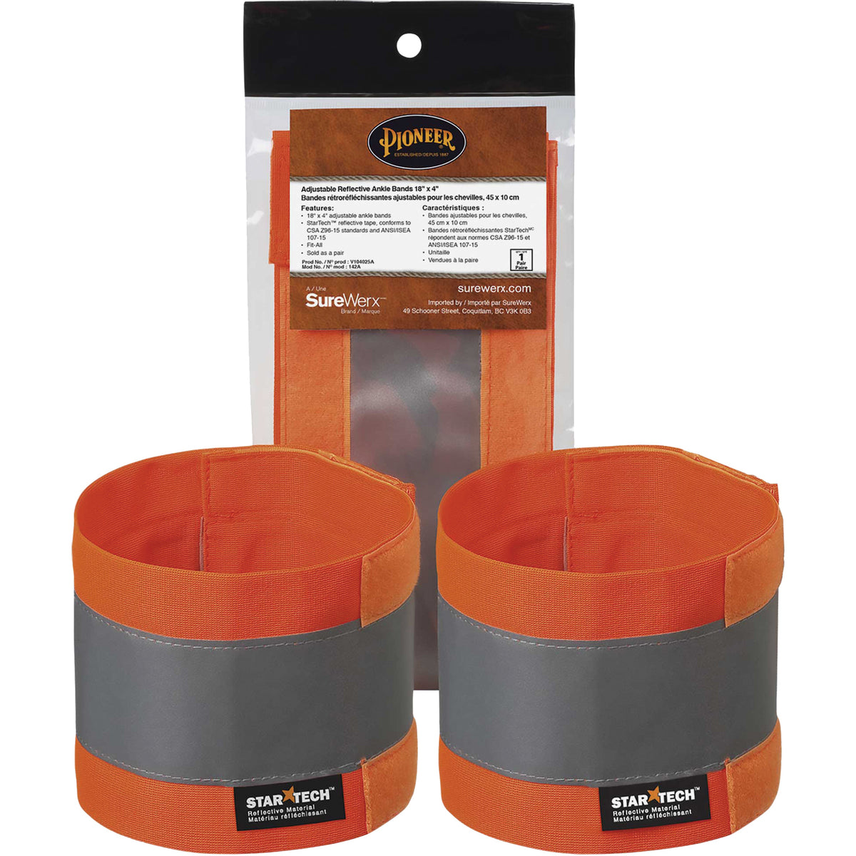142A High-Visibility Adjustable Ankle Bands - SHC853