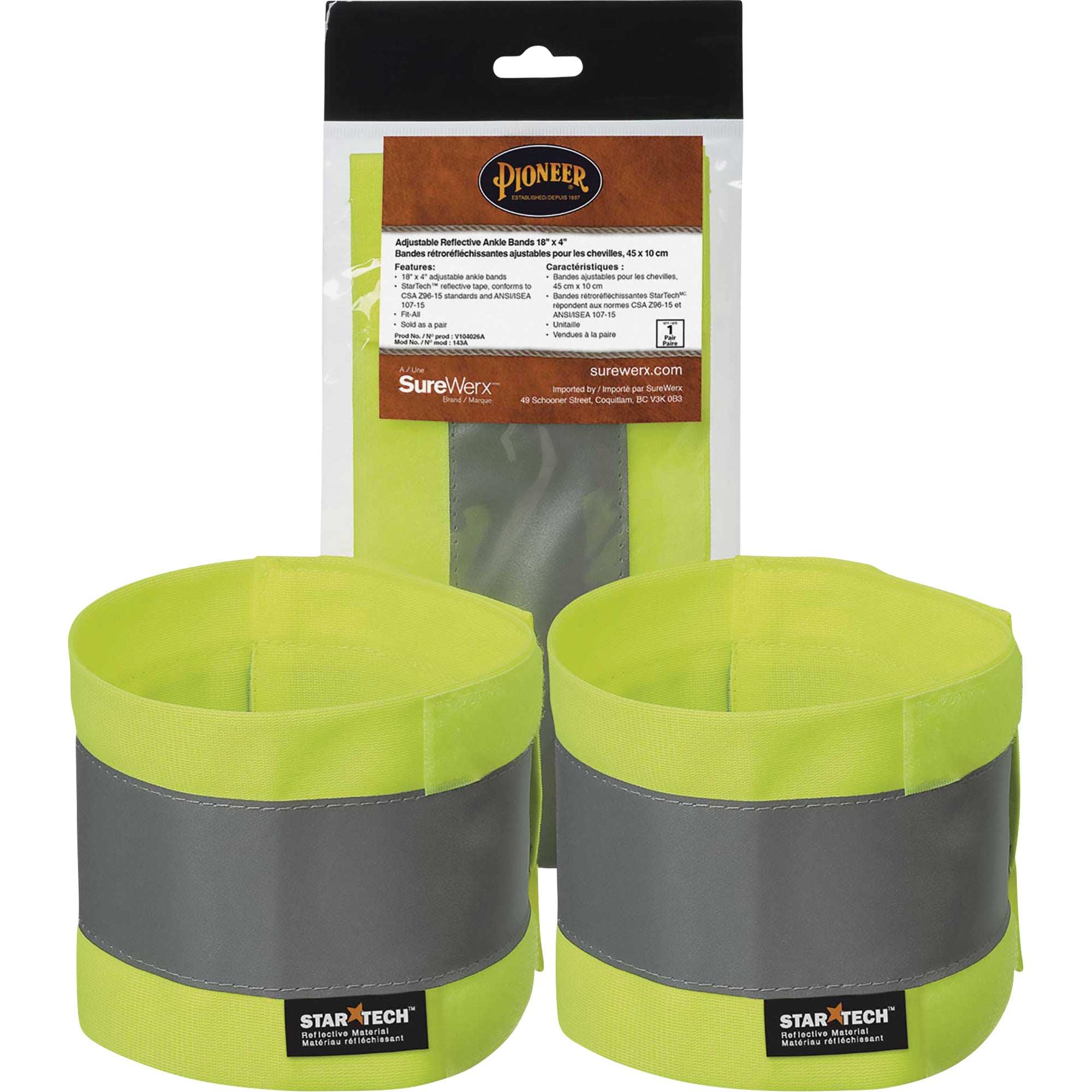 143A High-Visibility Adjustable Ankle Bands - SHC854