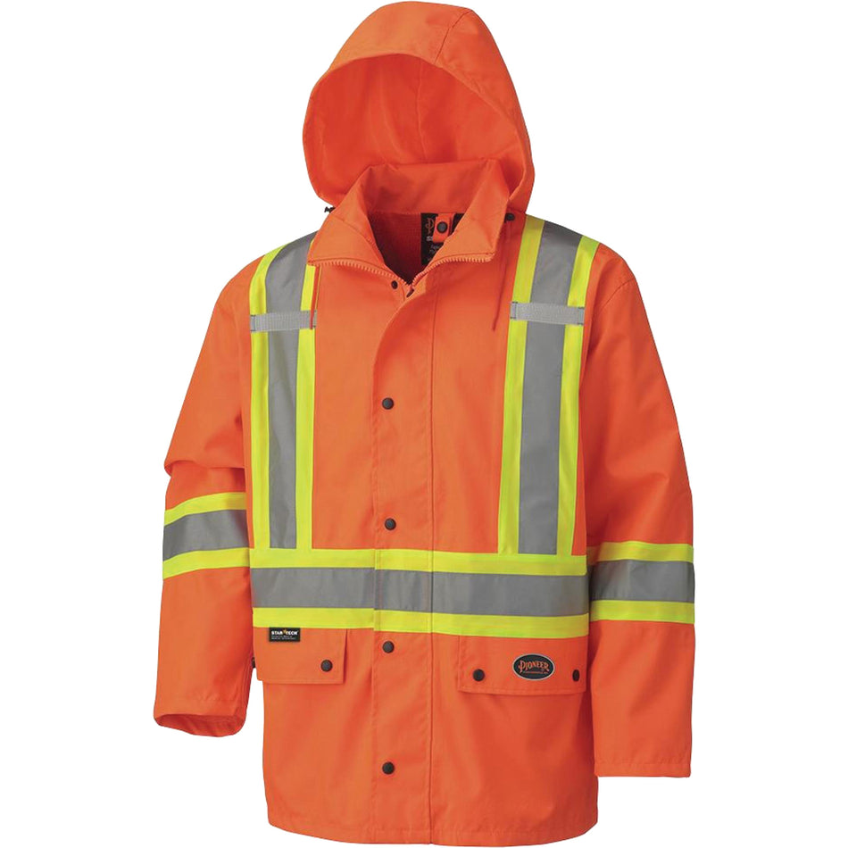 5575A 450D Waterproof Safety Jacket with Detachable Hood - SHD298