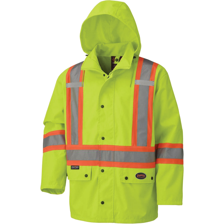5585A 450D Waterproof Safety Jacket with Detachable Hood - SHD305