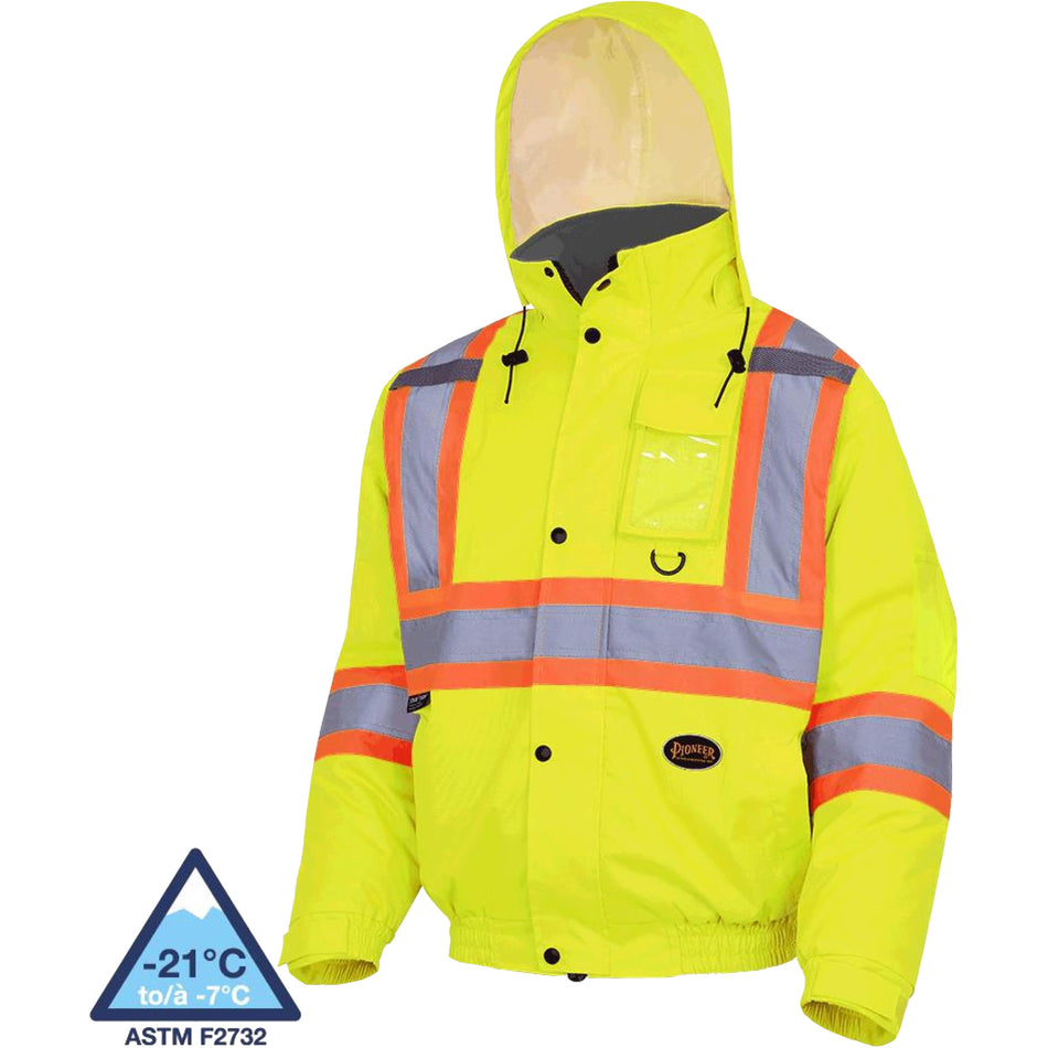5033 Waterproof Winter Quilted Safety Bomber Jacket - SHD455