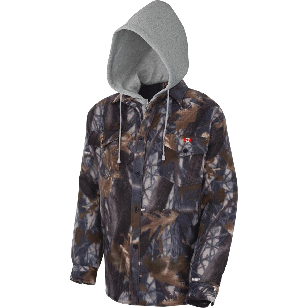 415CM Quilted Hooded Shirt - SHE477