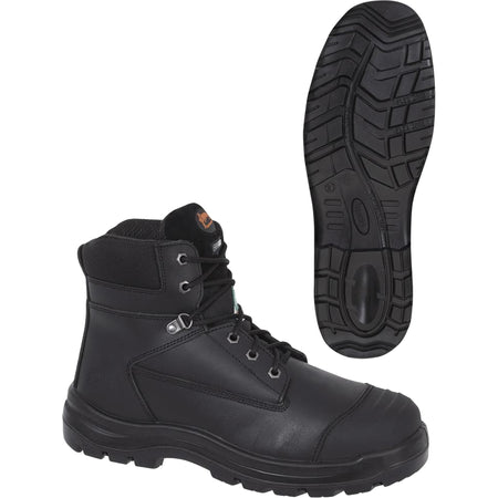 1025 Black 6"" Work Boots - SHE606