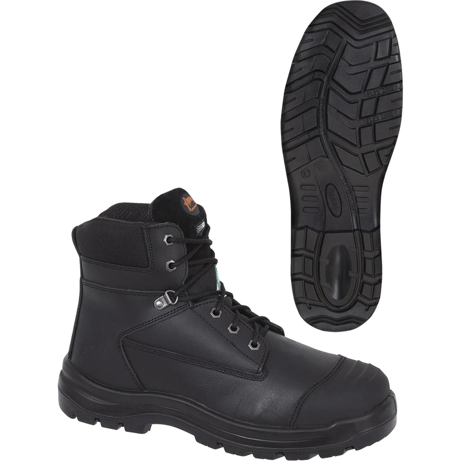 1025 Black 6"" Work Boots - SHE606