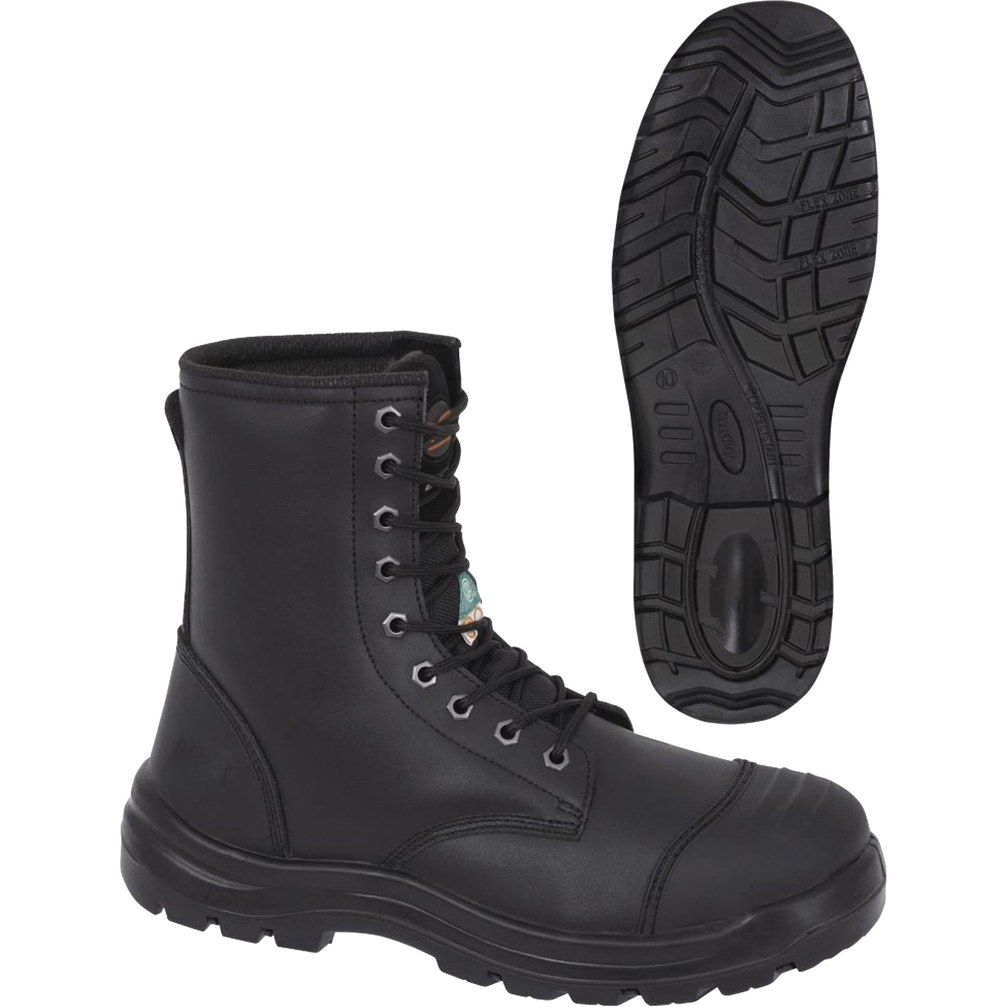 1027 Black 8"" Work Boots - SHE628