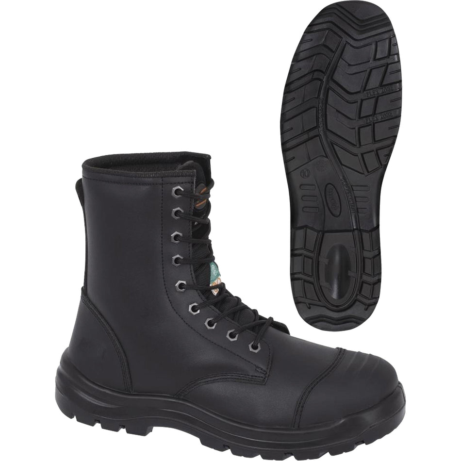 1027 Black 8"" Work Boots - SHE628