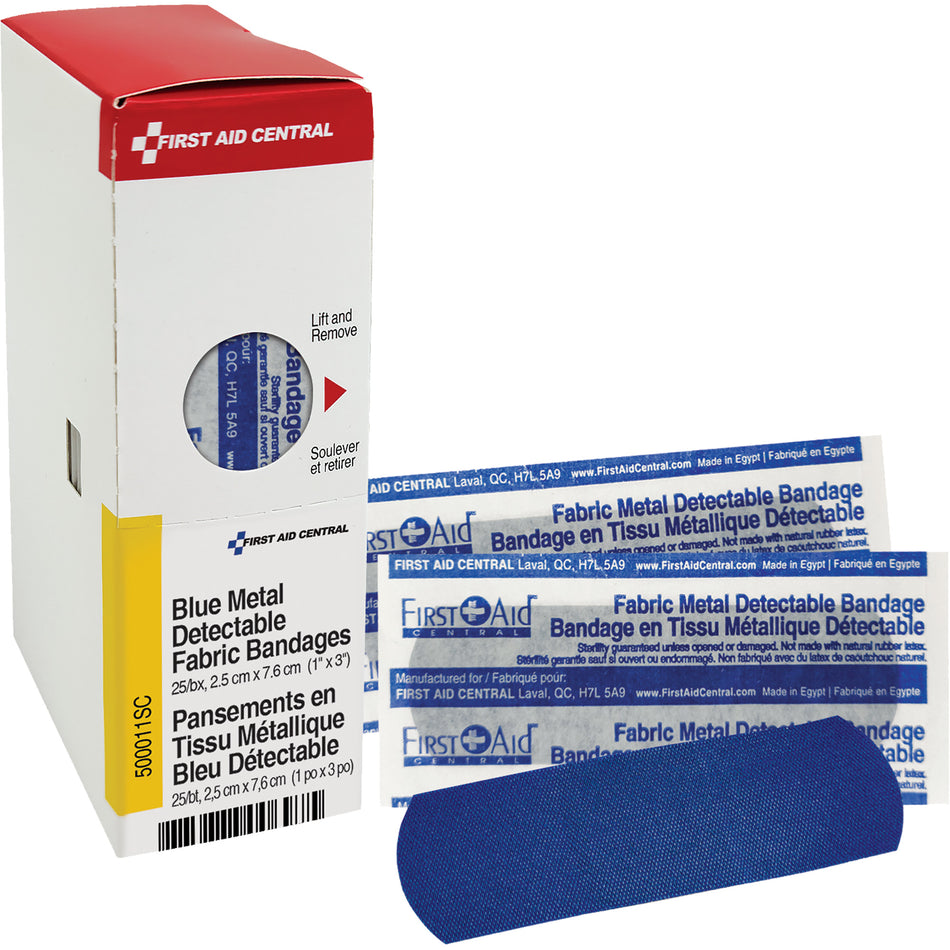 Fabric Blue Detectable Bandages - SHE879