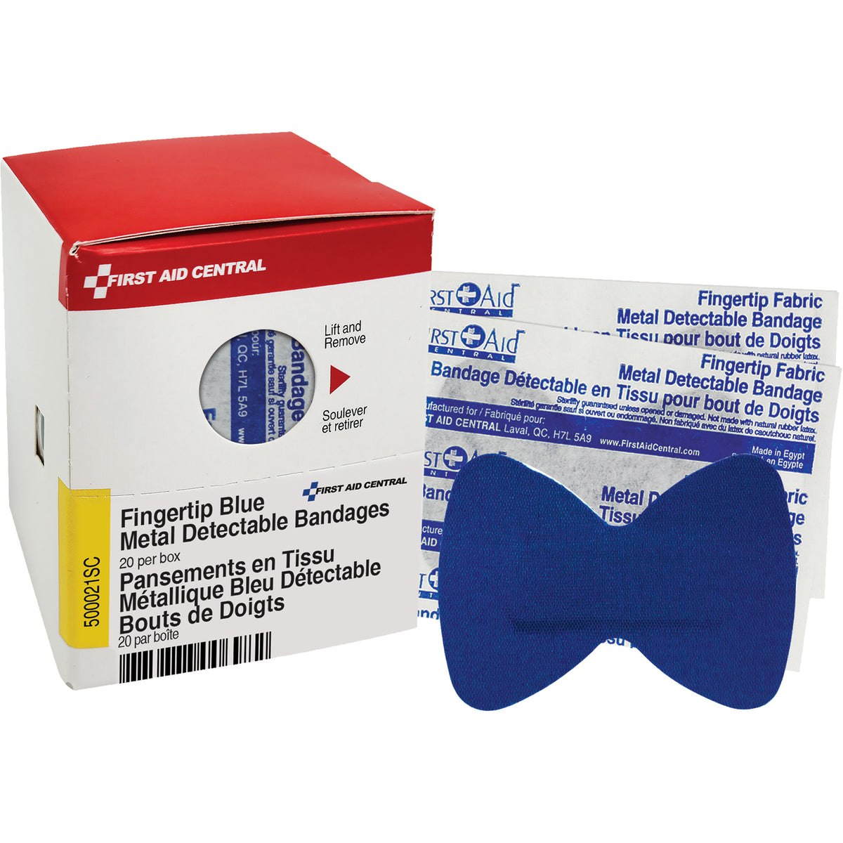 Fingertip Blue Detectable Bandages - SHE880
