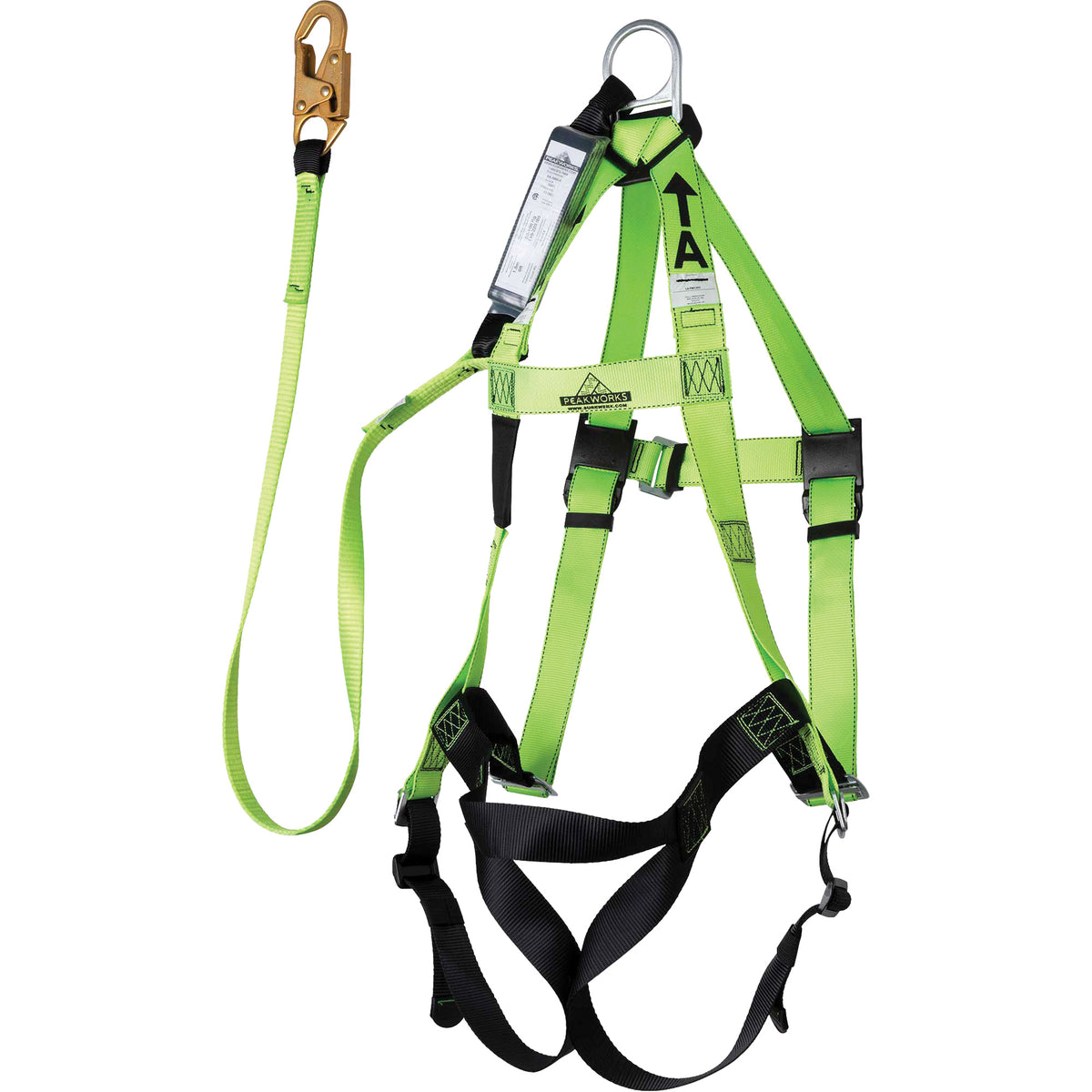 FBH-10000A6440-6 Contractor Series Safety Harness with Shock Absorbing Lanyard - SHE928