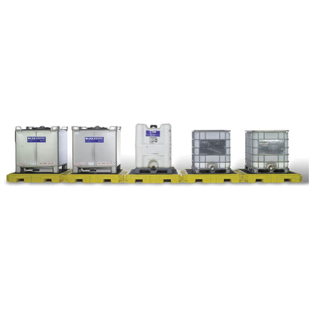 Indoor 5-Tank Ultra-Modular IBC Spill Pallet - SHF461