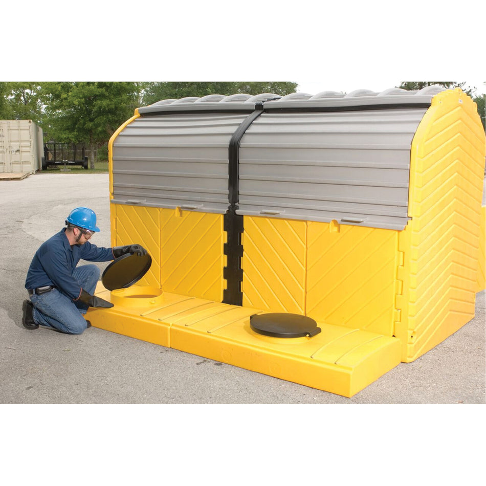 Outdoor 2-Tank Ultra-Modular IBC Spill Pallet - SHF462