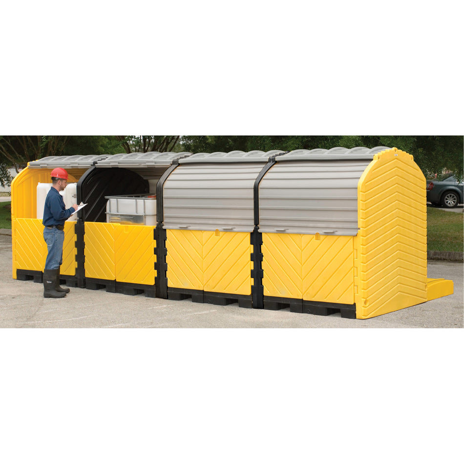 Outdoor 4-Tank Ultra-Modular IBC Spill Pallet - SHF464
