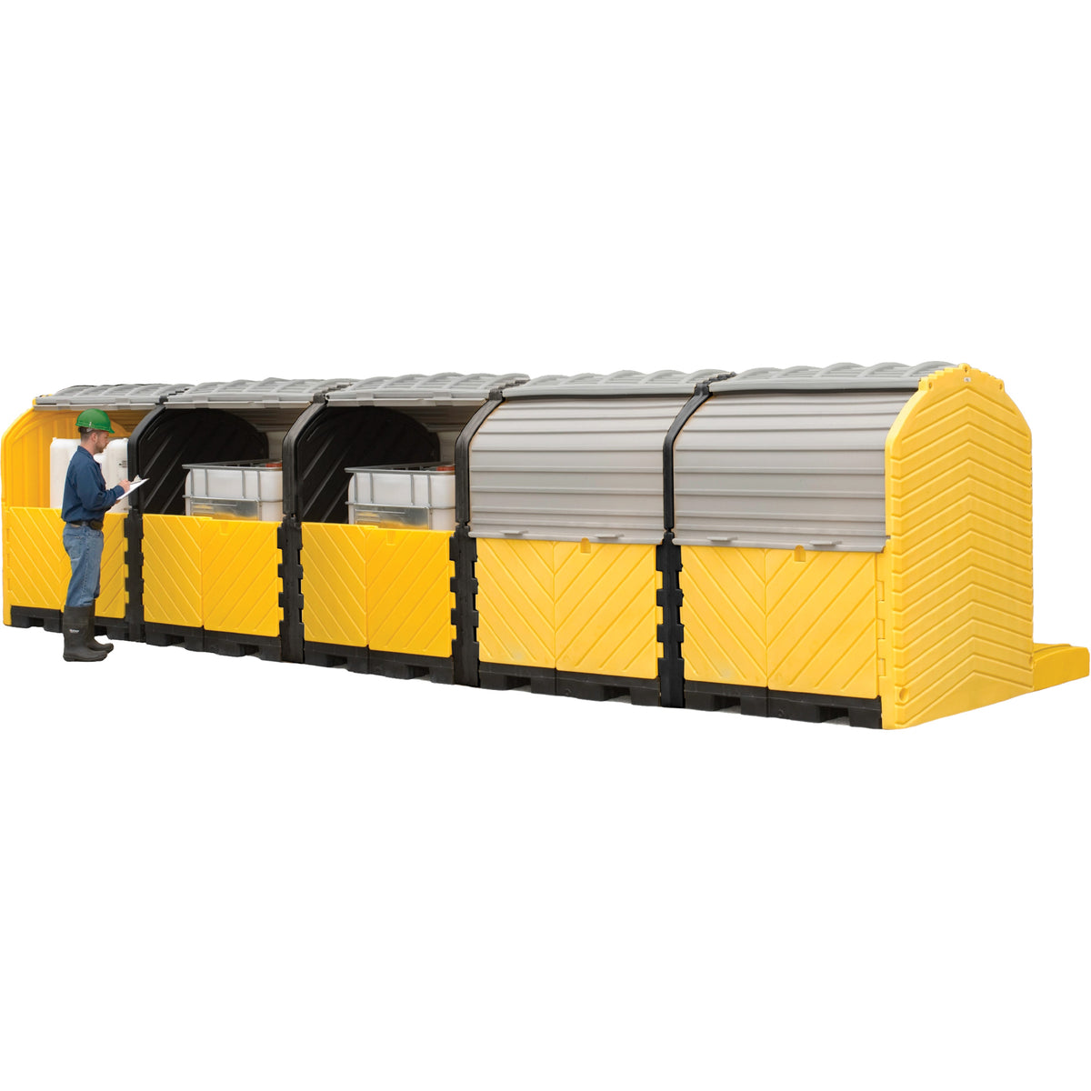 Outdoor 5-Tank Ultra-Modular IBC Spill Pallet - SHF465