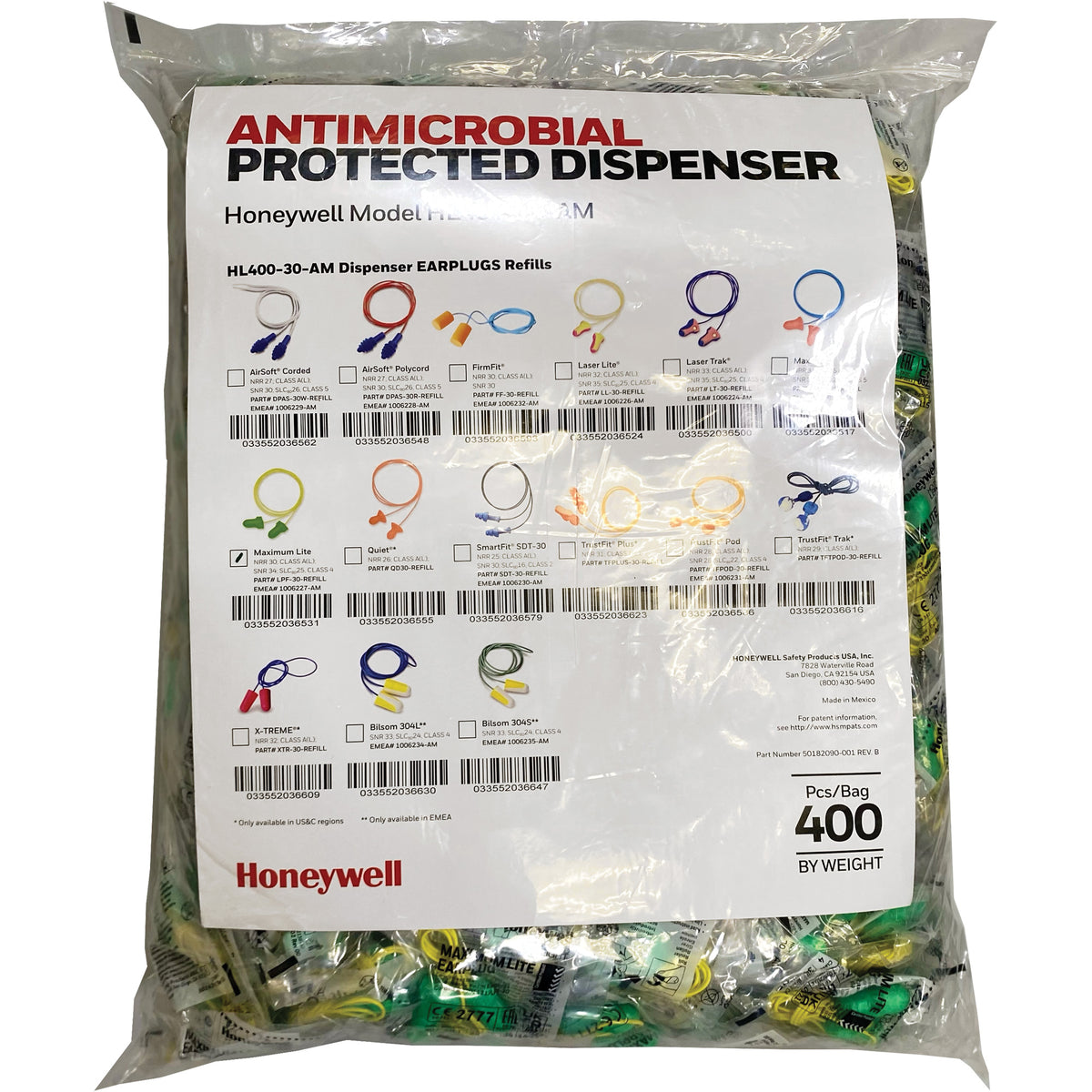LPF-30 Earplugs Refill for HL400 Dispenser - SHG429