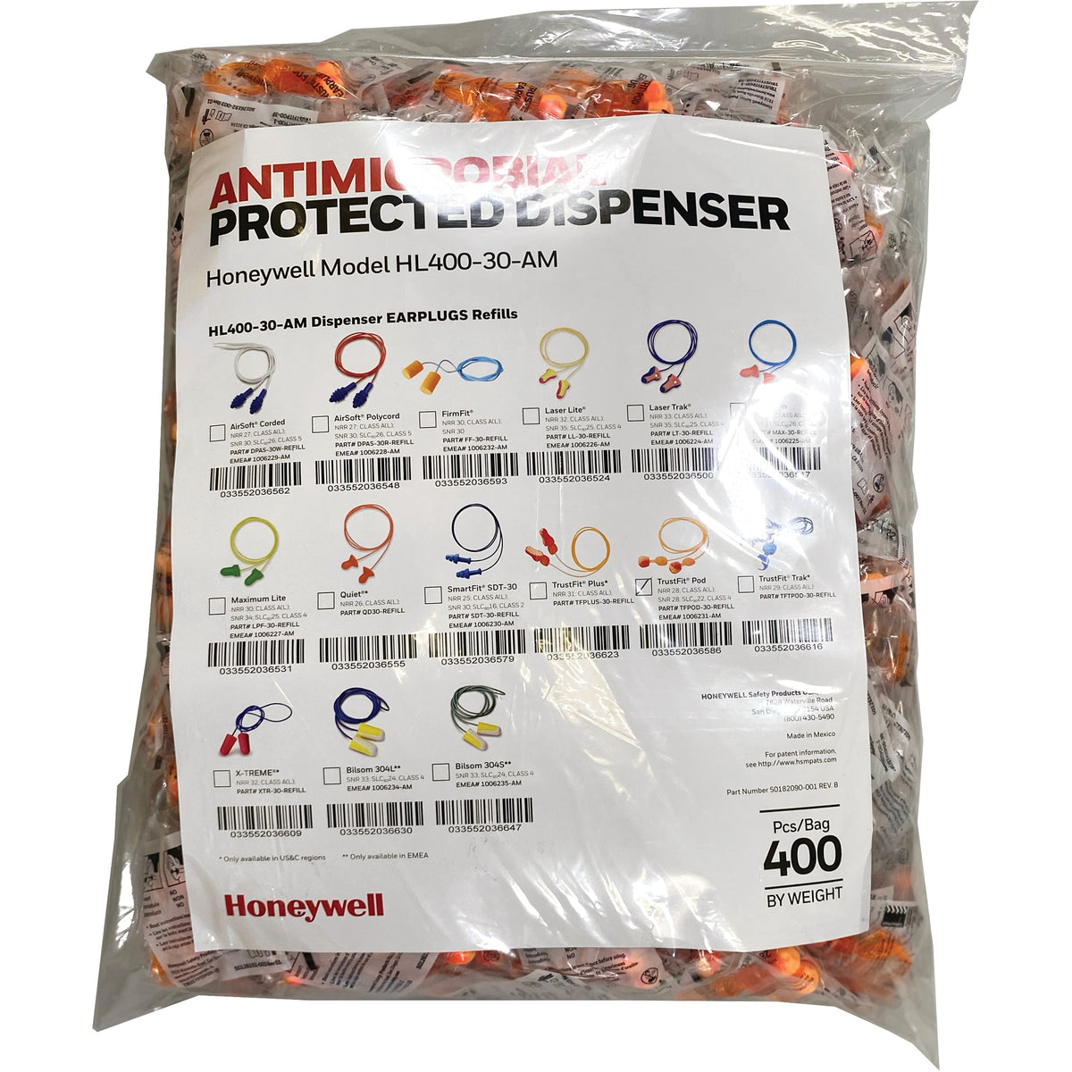 TF-30 Earplugs Refill for HL400 Dispenser - SHG434