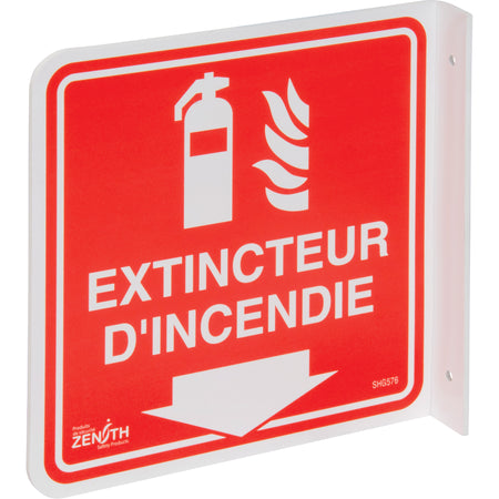 90° Projecting ""Extincteur d'Incendie"" Sign - SHG576