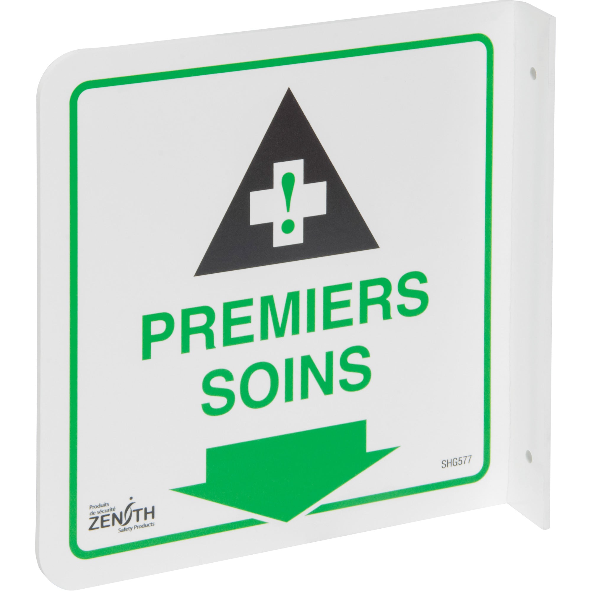 90° Projecting ""Premiers Soins"" Sign - SHG577