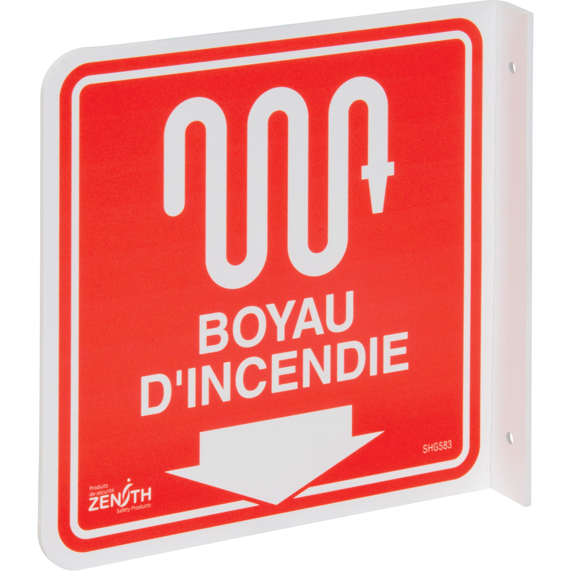 90° Projecting ""Boyau d'Incendie"" Sign - SHG583