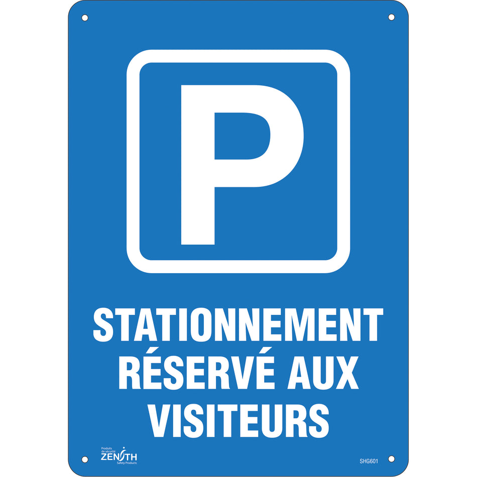 ""Stationnement réservé aux visiteurs"" Sign - SHG601