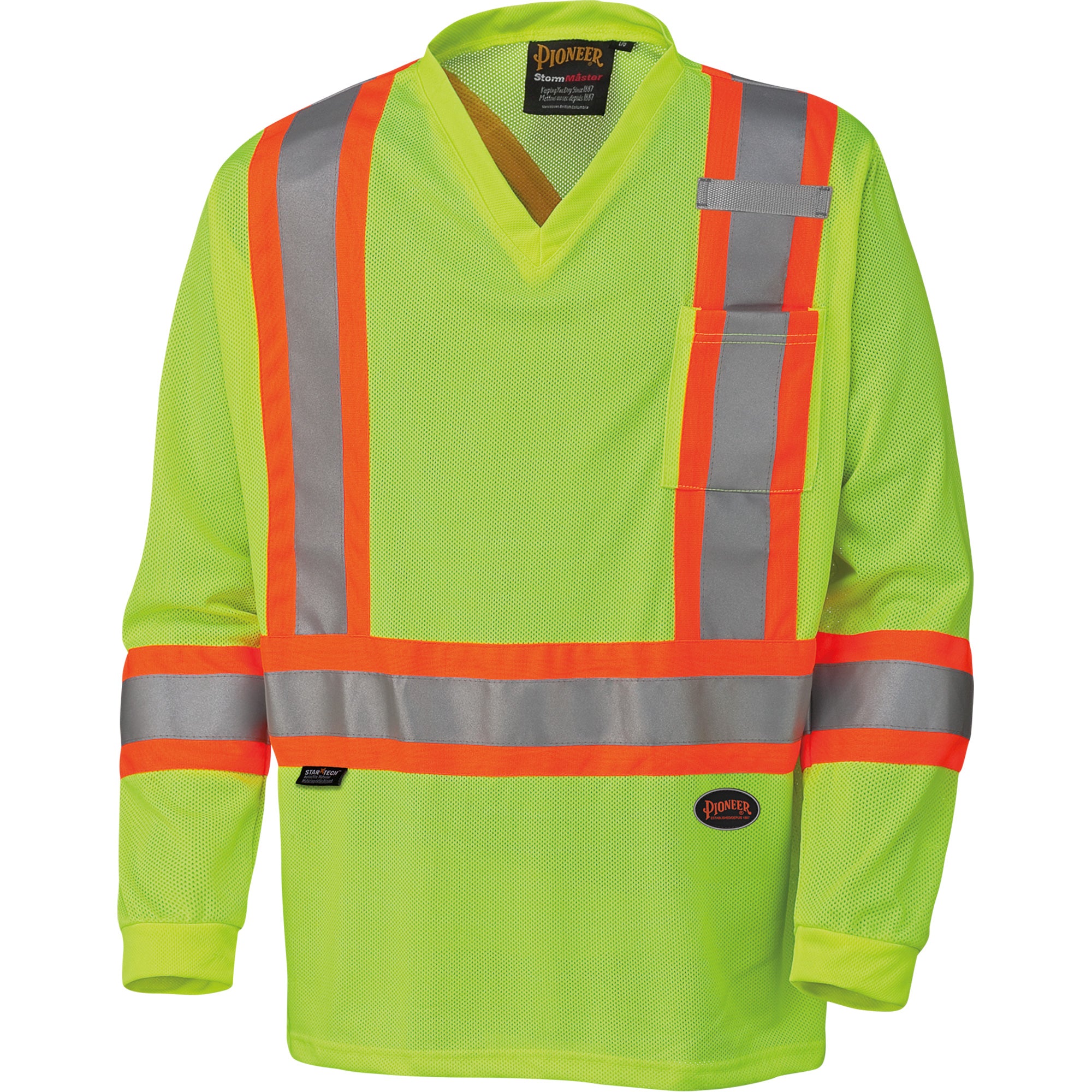 6985 Traffic Micro Mesh Long-Sleeved Safety Shirt - SHH635
