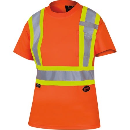 6948 Women's Bird's-Eye Safety T-Shirt - SHH643