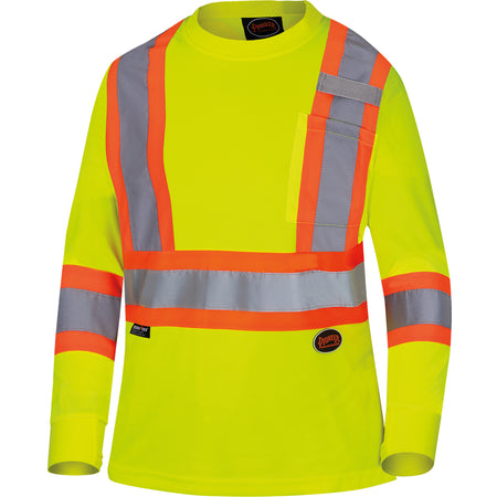 6969 Women's Bird's-Eye Long-Sleeved Safety Shirt - SHH681
