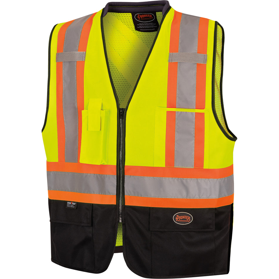 6895 High-Visibility Zip Front Bi-Colour Safety Vest - SHI006