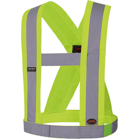 5493 High-Visibility 4"" Wide Adjustable Safety Sash - SHI030