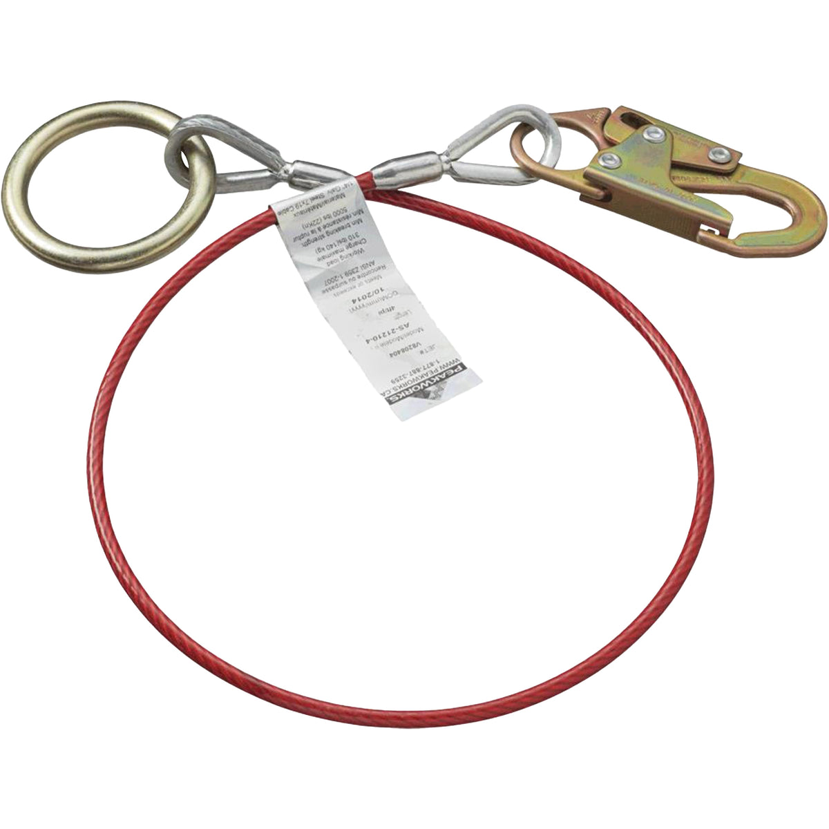 AS-21210-6 6' Cable Anchor with Snap Hook & O-Ring - SHK849