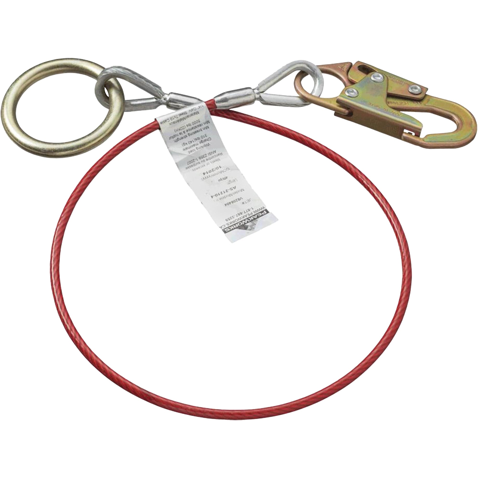 AS-21210-6 6' Cable Anchor with Snap Hook & O-Ring - SHK849