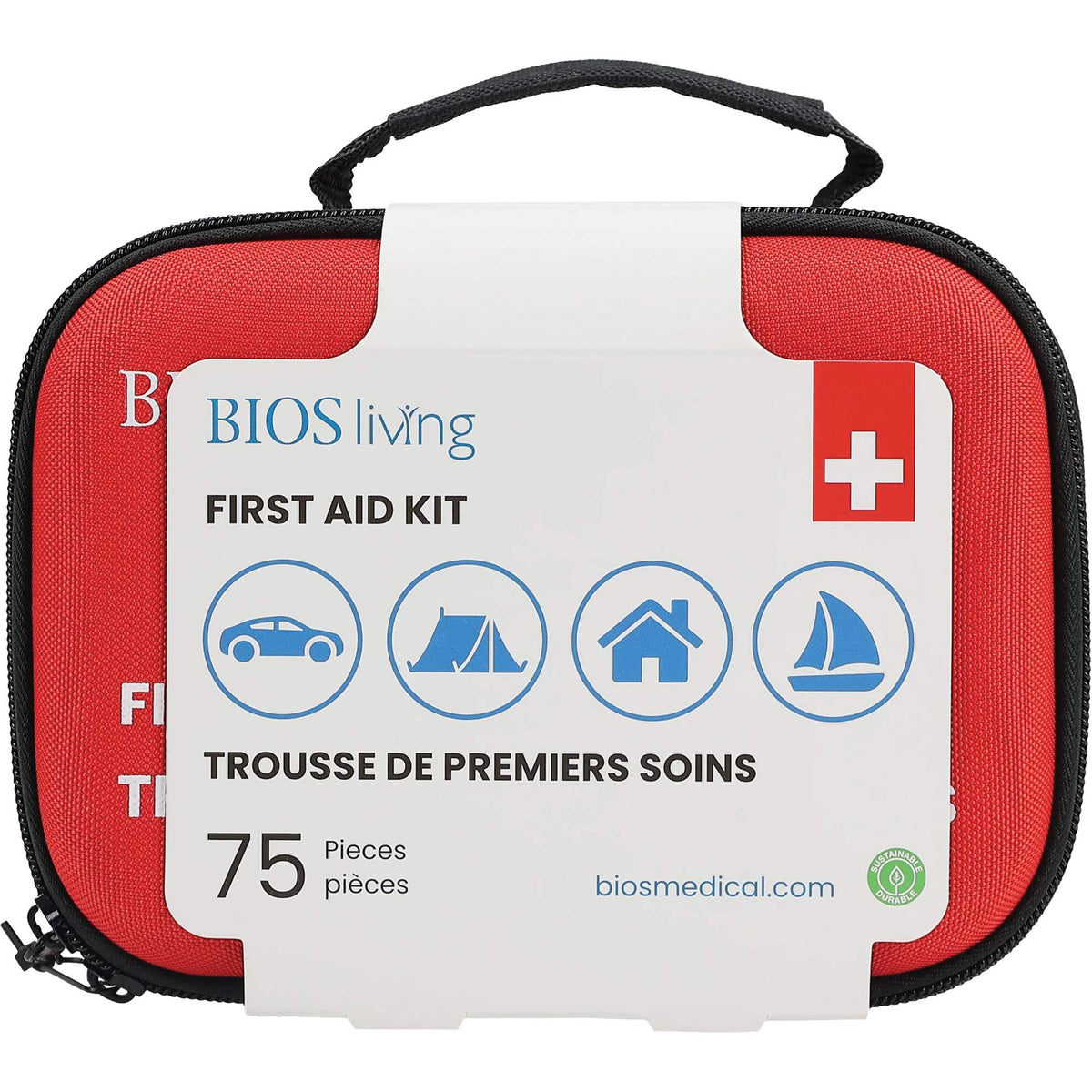 75-Piece Home & Travel First Aid Kit - SHL380