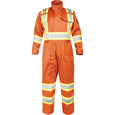 Fire-Resistant Coverall with High-Visibility Bands - SHL488