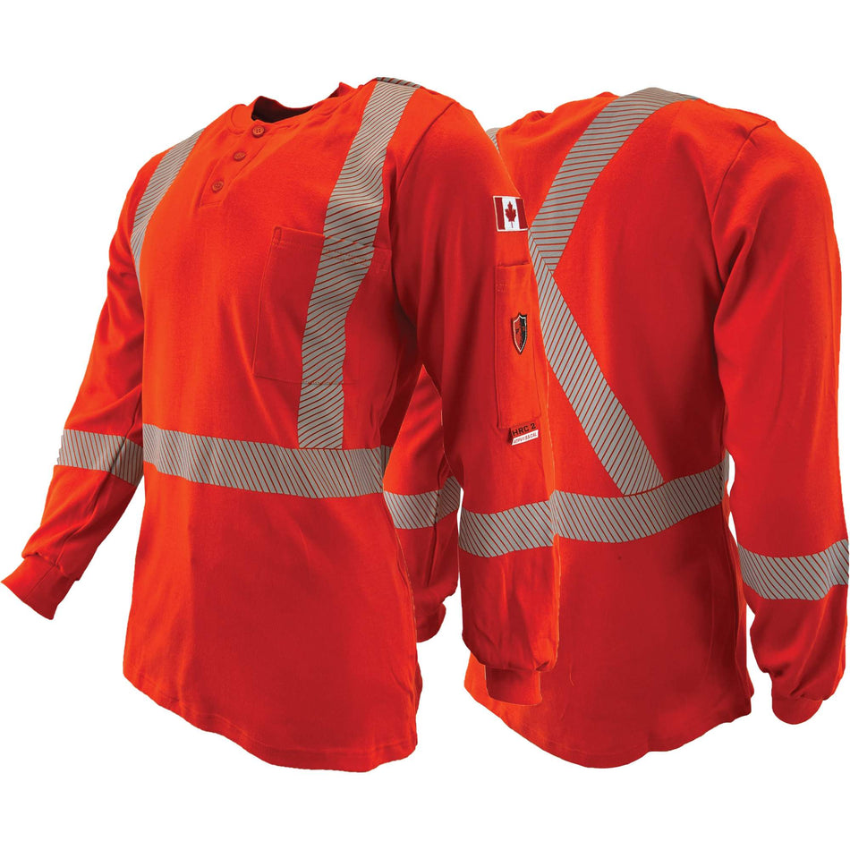Atlas Guardian® FR/AR Henley Shirts with 2"" Striping - SHL565
