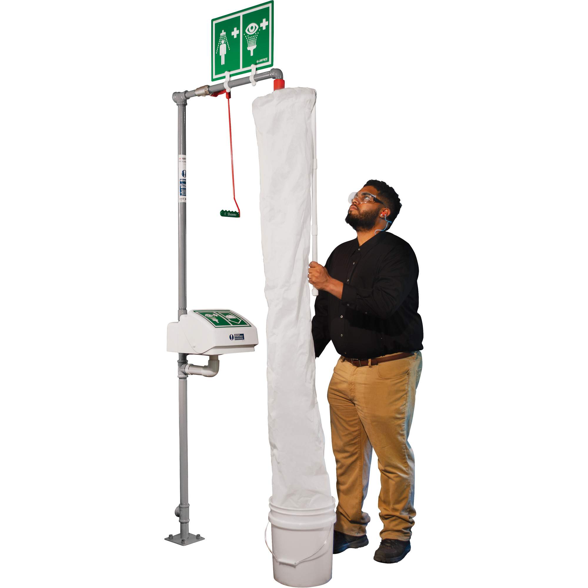 Safety Shower Test Kit with Bucket & Shower Sock - SHL795