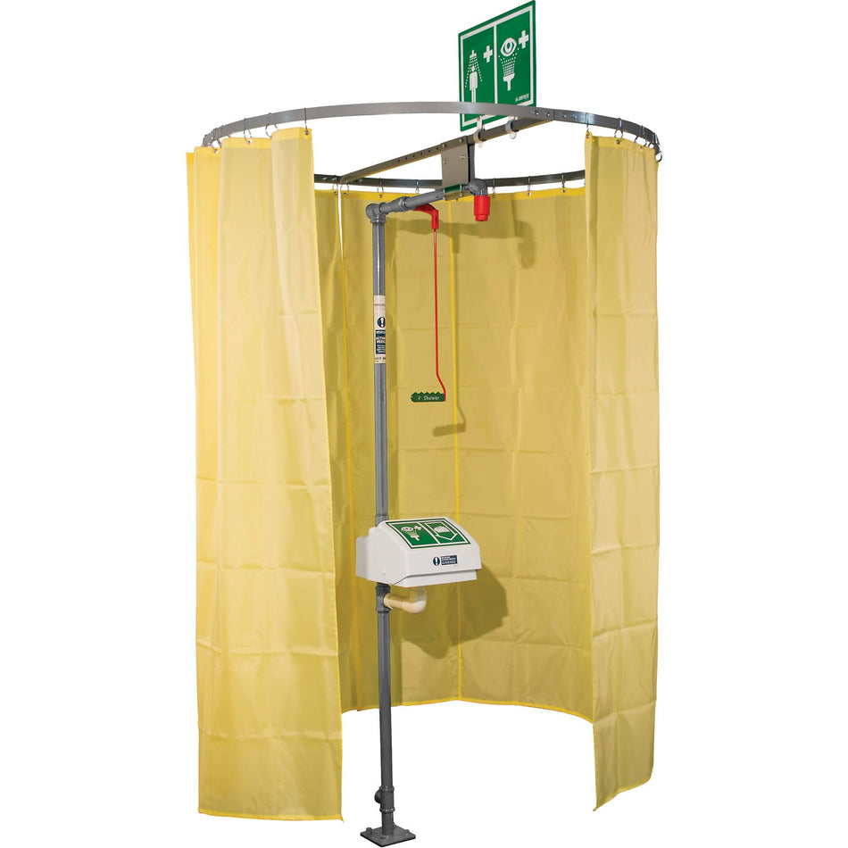 Pipe Mounted Safety Shower Modesty Curtain - SHL796
