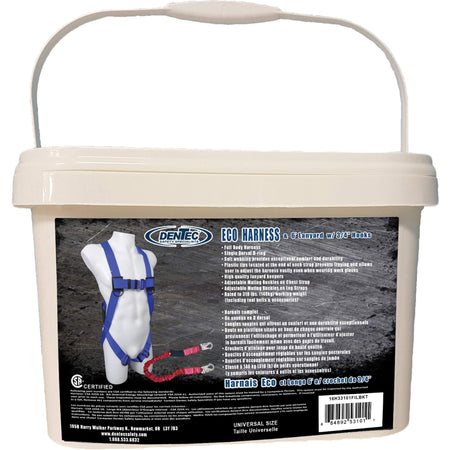 ECO™ Safety Harness in Pail with 6' Lanyard - SHM045