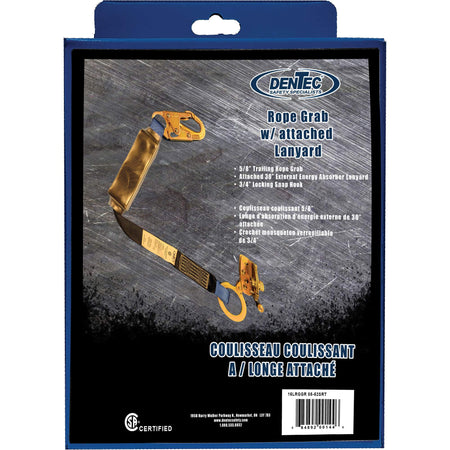 Trailing Rope Grab with Attached Shock Pack Lanyard in Retail Box - SHM063
