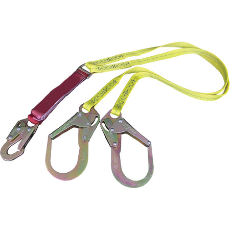 External Energy Absorber Lanyard with 2-1/4"" Hooks - SHM067