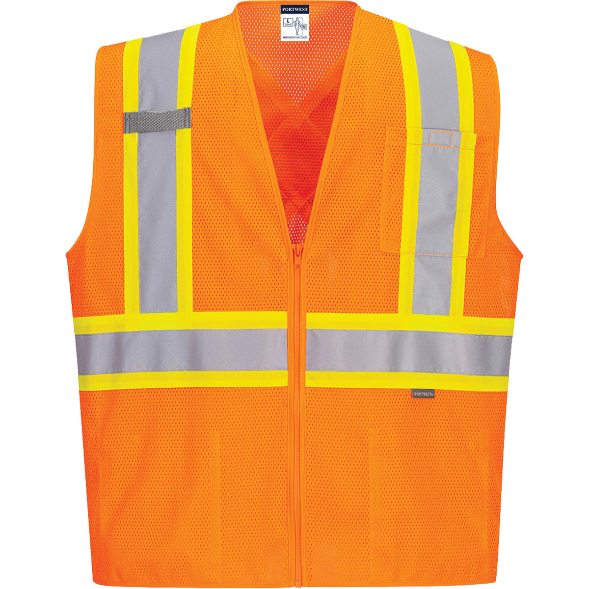 Contrast-Striped Safety Vest - SHM201
