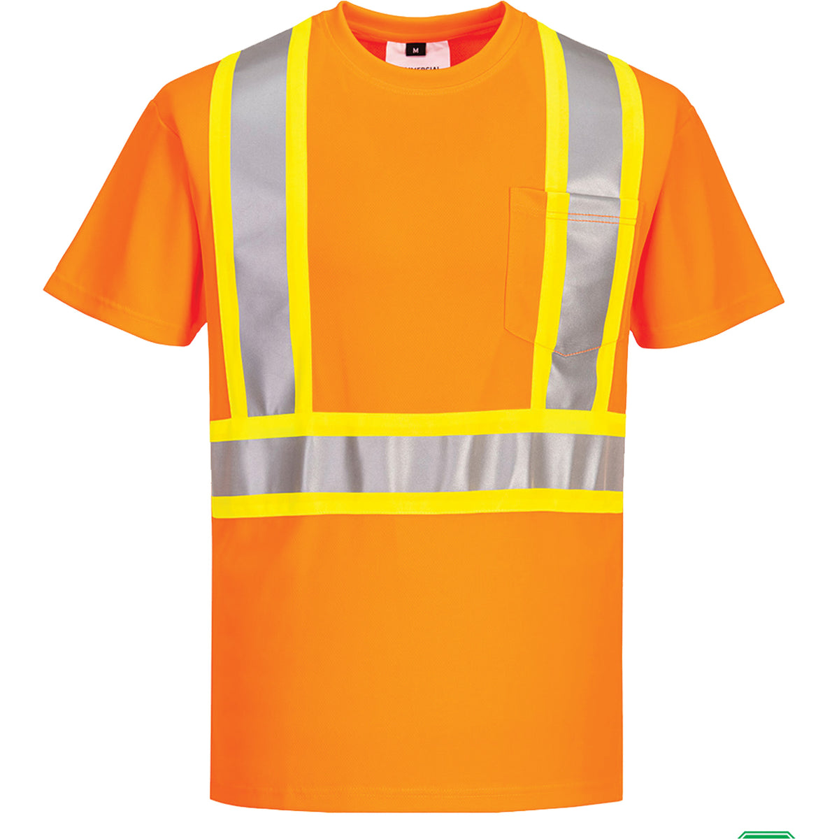 Contrast-Striped Safety T-Shirt - SHM217