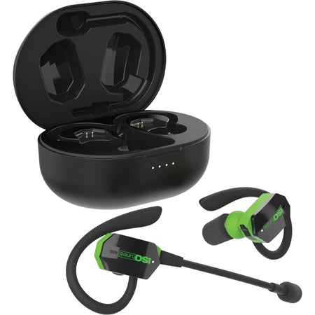 Black & Green UltraComm Aware Bluetooth Earbuds - SHM731