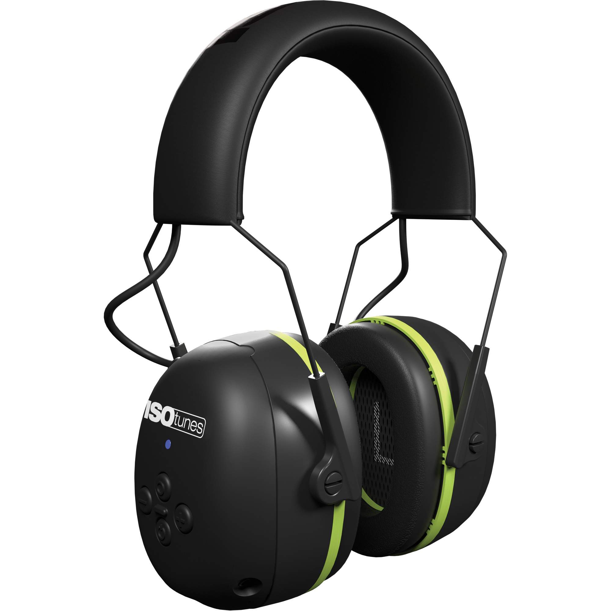 Black & Green Air Defender Bluetooth Earmuffs - SHM732