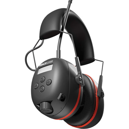 Black & Red Air Defender AM/FM Earmuffs - SHM733