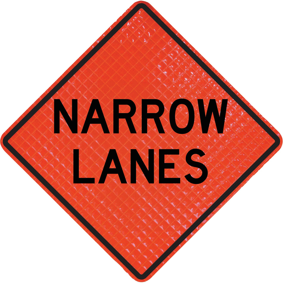 Quadra Flex Roll-Up Sign with Traffic Control Person Ahead Symbol - SHM961
