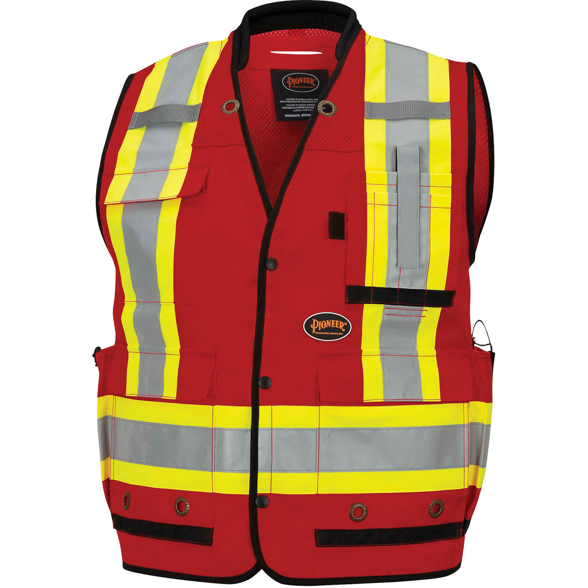 6678 High-Visibility Antimicrobial Mesh-Back Surveyor Vest - SHN880