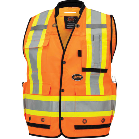 6680 High-Visibility Antimicrobial Mesh-Back Surveyor Vest - SHN888